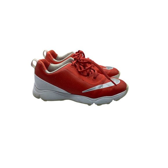 Nike Junior Lunar Control Golf Athletic Shoes Youth Size 1 Red White Cleats - Picture 5 of 6